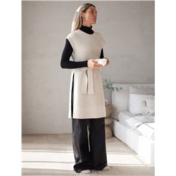 Удлиненный жилет из пряжи с кашемиром