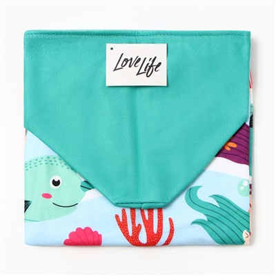 Полотенце - пончо детское LoveLife «Морские жители», 60×120 см