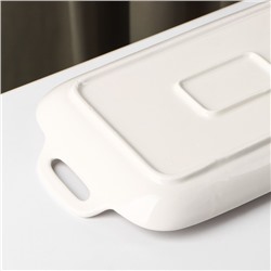 Блюдо Доляна «Сьюзен», 25×14.5 см, керамика, цвет белый