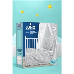 КПБ детск. поплин Juno (40х60) рис. 13165-4/13165-28 Grey stars
