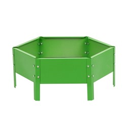 Клумба оцинкованная, d=60 см, высота бортика 15 см, ярко-зелёная, Greengo