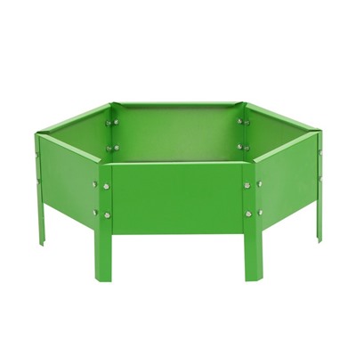 Клумба оцинкованная, d=60 см, высота бортика 15 см, ярко-зелёная, Greengo