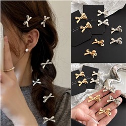 Мини-заколки Бантики, набор 5 штук (2,5 см.)