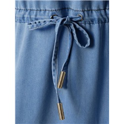 Платье-рубашка с поясом и карманами из джинсового лиоцелла