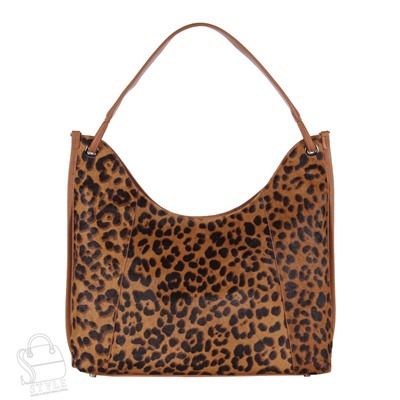 Сумка женская кожаная 3628VG leopard brown Vitelli Grassi