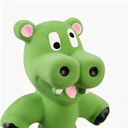 Игрушка пищащая для собак из латекса «Корова», 21 см, зелёная