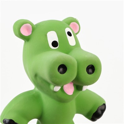 Игрушка пищащая для собак из латекса «Корова», 21 см, зелёная