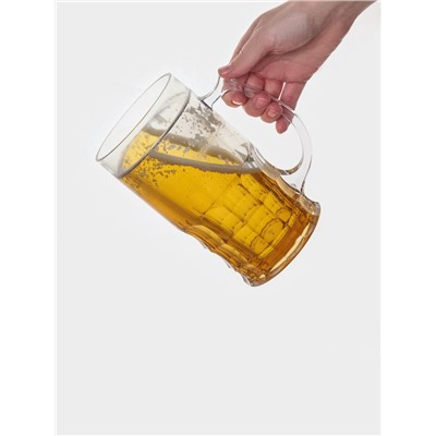 Кружка для пива охлаждающая, 600 мл, пластик, прозрачная
