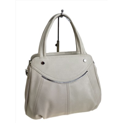 Женская сумка из искусственной кожи, цвет молочный