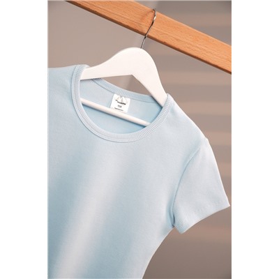 Футболка для девочки в рубчик из рибаны Happyfox