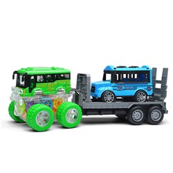 Машина "Трюкач" с прицепом, в пакете