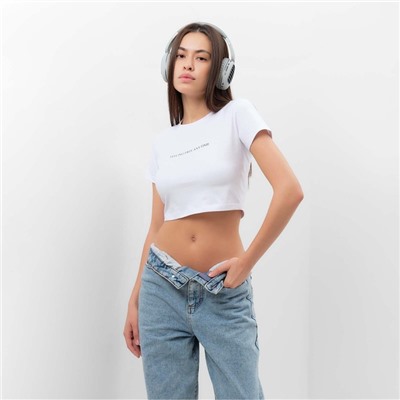 Футболка женская укороченная MIST Free, размер 46-48 (L)