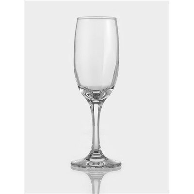 Бокалы для шампанского Paşabahçe Bistro, 190 мл, набор 6 шт., стекло, прозрачные