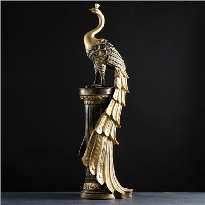 Колонна декоративная «Жар-птица», под чёрное золото, 118×31×22 см