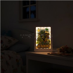 Ночник-пазл 3Д "Мир Динозавров" со светом и музыкой, в коробке