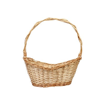 УЦЕНКА Корзина плетеная (ива) 52×35H16/23/55, 1 шт., натуральный