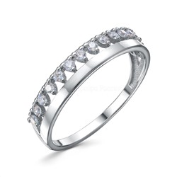 Серьги-дорожки из серебра с фианитами родированные 925 пробы С-4744-Р