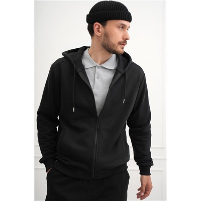 Мужская толстовка на молнии из футера трехнитки Happyfox