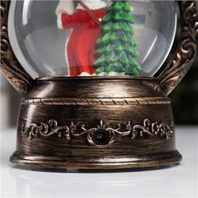 Фигура светодиодная «Дед Мороз и ёлка» 20×14×11 см, от батарейки ААx3 (не в комплекте), USB, свечение тёплый белый