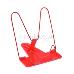 Подставка для учебников и книг "Attomex" 18x17 см, никелированный металл и пластик, в пластиковом пакете с европодвесом, красная