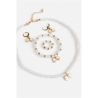 Набор (Бусы+Браслет+Кольцо+Серьги) ACOOLA, 1178522