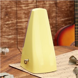 Метроном механический Gleam, желтый, 40-408 ударов в минуту, 21×10×12 см