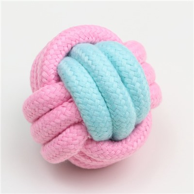 Мячик из каната, 6 см, цвет мятный, розовый