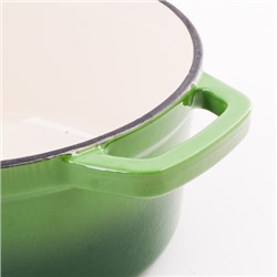 40628 Кастрюля чугун 2,6 л эмаль/покрытие зелёная MB (х2)