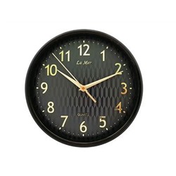 Часы настенные 250х250х37мм черный La Mer GD236001G