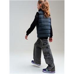 Брюки текстильные джинсовые для девочек