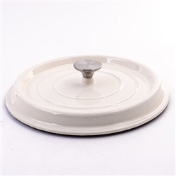 40635 Кастрюля чугун 4,7 л эмаль/покрытие белая MB (х2)