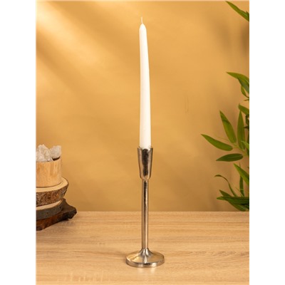 Подсвечник «Модэст», 8×8×23 см, алюминий, серебристый