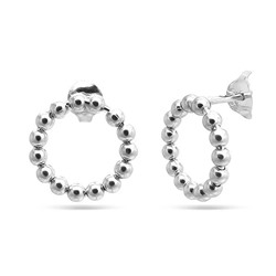 Серьги из серебра без вставки, ТЦС-55