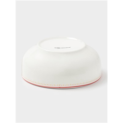 Салатник новогодний Доляна «Московский мишка», 580 мл, 15.5×6 см, фарфор, белый