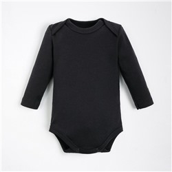 Боди детское «Крошка Я» BASIC LINE, рост 62-68 см, чёрный