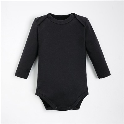 Боди детское «Крошка Я» BASIC LINE, рост 62-68 см, чёрный