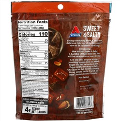 Atkins, Sweet & Salty, хрустящие снеки с черным шоколадом, карамелью и морской солью, 150 г (5,29 унций)