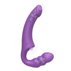 Фиолетовый безремневой страпон Straples Strap-On Dildo
