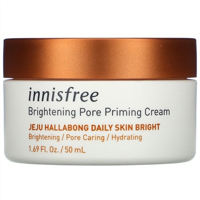 Innisfree, Jeju Hallabong Daily Skin Bright, Brightening Pore Priming Cream, 1.69 fl oz (50 ml)