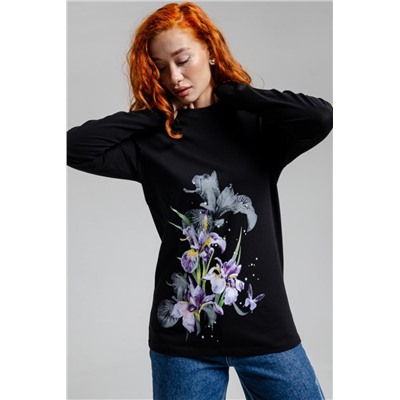 8527/1 футболка с дл.рукавом унисекс (Ирисы)