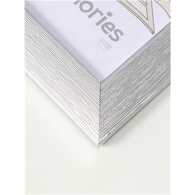 Фоторамка для фото 21×30 см Keep memories Luxe Elegance, с ножкой, пластик, серебро, (пластиковый экран)