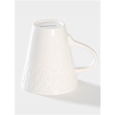 Кружка Magistro Argos, 300 мл, фарфор, белая