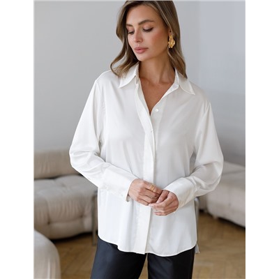 Блузка из сатина с эластаном