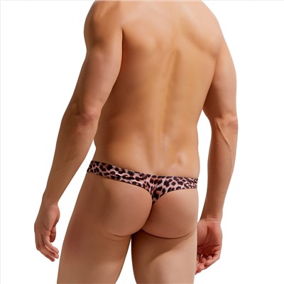 Мужские трусы-тонги с леопардовым принтом Micro Touch Thong