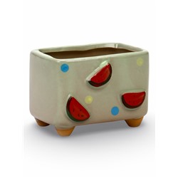 Декоративный горшок для цветов «Арбуз», 10.5×7.5×8 см, керамический, Greengo