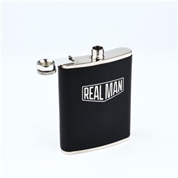 Подарочный набор REAL MAN, фляжка 240 мл, стопки 30 мл × 2 шт., воронка