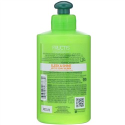 Garnier, Fructis, Sleek & Shine, интенсивно разглаживающий несмываемый ухаживающий крем, 300 мл