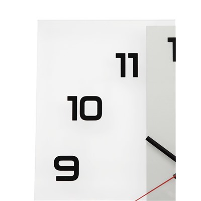 Часы настенные интерьерные «Полоса», бесшумные, плавный ход, 35×35 см, стекло, от батарейки 1×АА