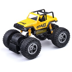 Машина "Внедорожник" 1:12 (свет, звук) в коробке (цвет желтый)