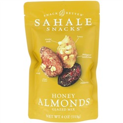 Sahale Snacks, Глазированная смесь, миндаль в меде, 113 г (4 унции)